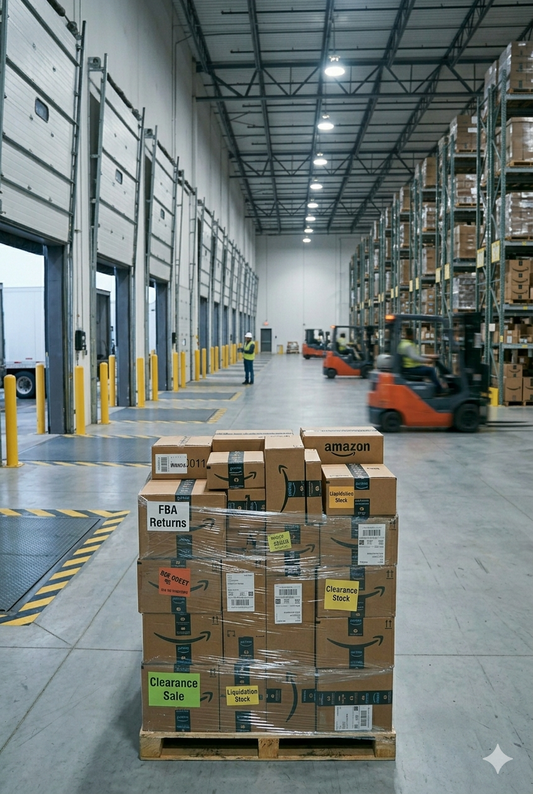 PALLET OF AMAZON MERCHANDISE MAINLY NEW STOCK MIXED WITH CUSTOMER RETURNS CHOSEN AT RANDOM