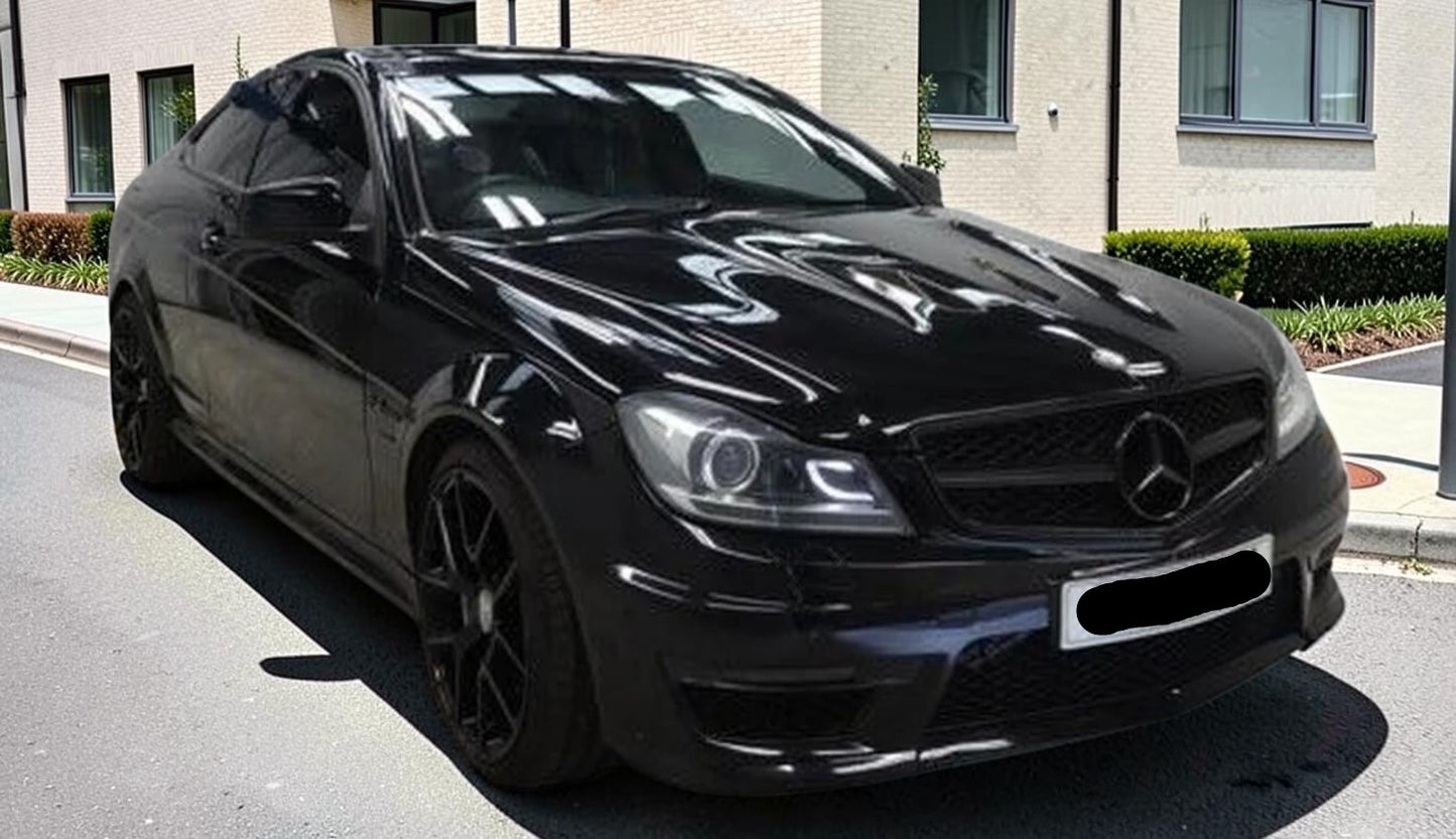 **(ONLY 80K MILEAGE)** 2013 MERCEDES-BENZ C63 AMG 6.2 V8 AUTO BLACK >>--NO VAT ON HAMMER--<<