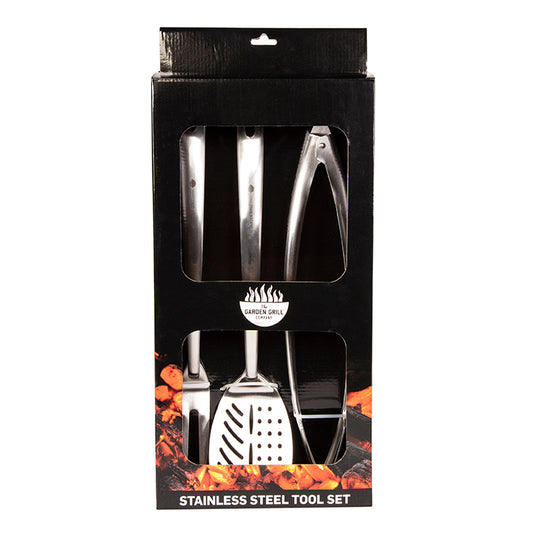 X6 3 PIECE STAINLESS STEEL BARBECUE TOOL SET