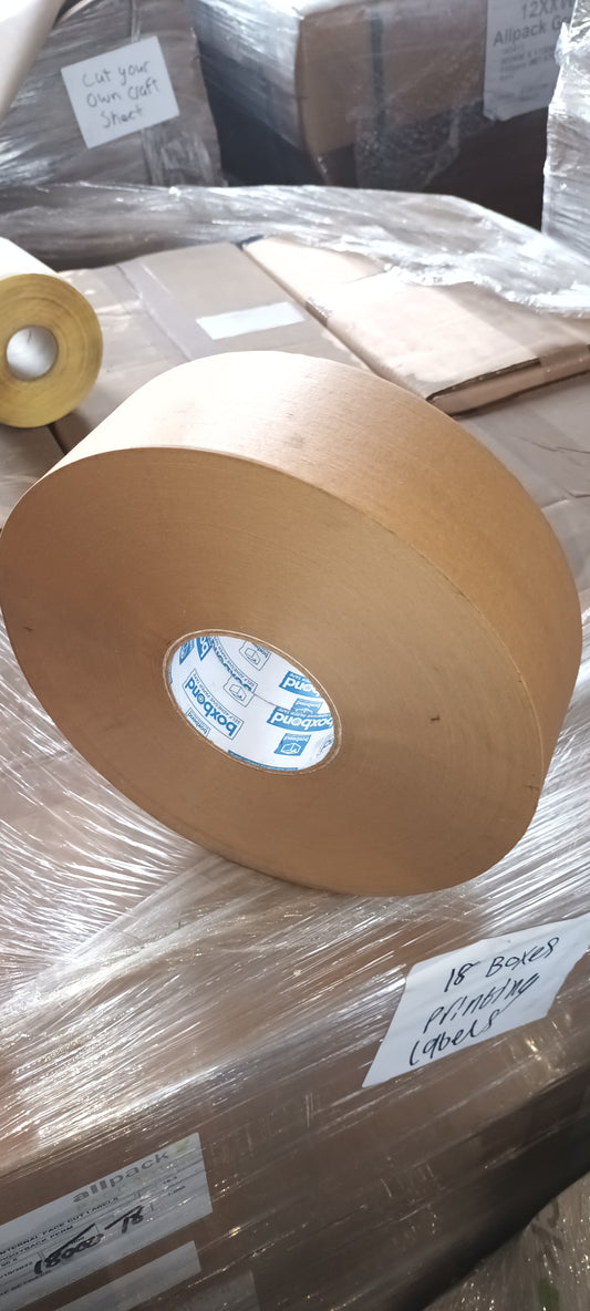 240 X EXTRA LONG 500MTR BROWN PAPER TAPE 72MM