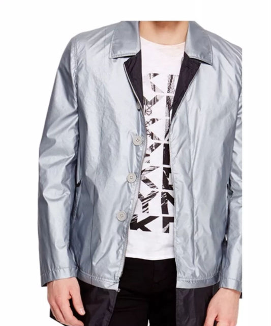 DKNY RAIN JACKET ADJUSTABLE LENGTH VAPOR 2 IN 1 METALLIC COLOUR SIZE 40R BNWT RRP £240