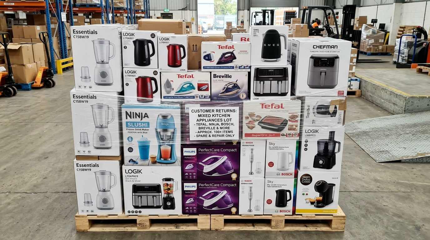 HIGH‑VALUE HOME APPLIANCE RETURNS - PALLET TEFAL • PHILIPS • BOSCH • NINJA • LOGIK