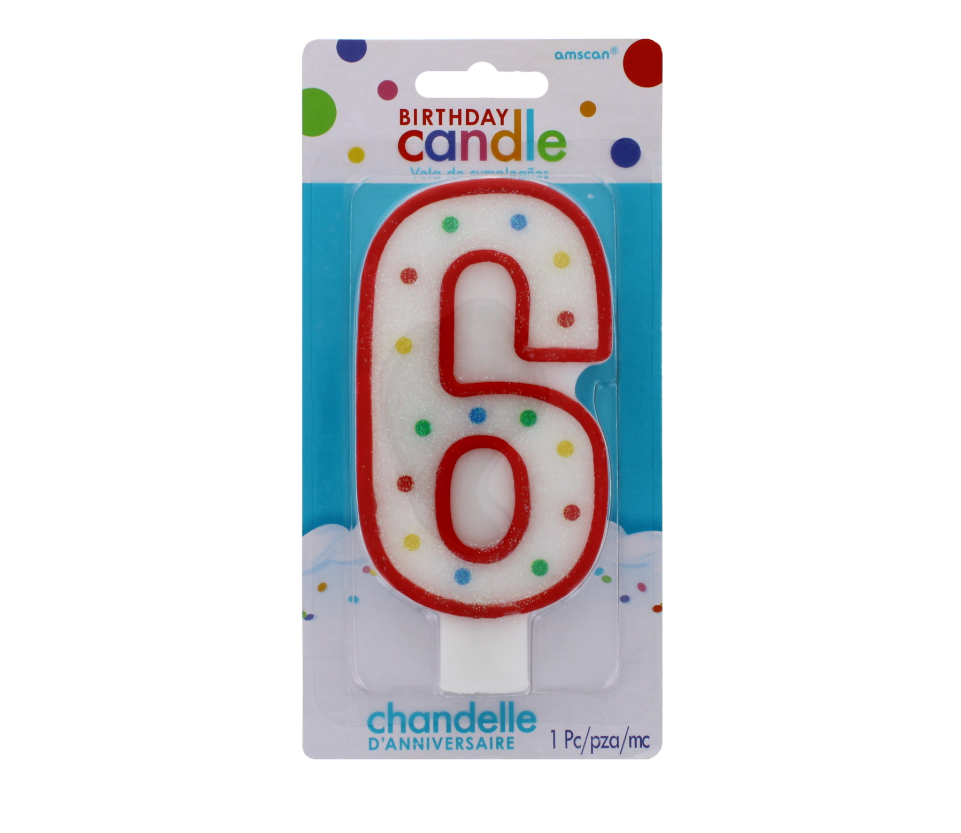 192 X BIRTHDAY CANDLE AGE 6TH
