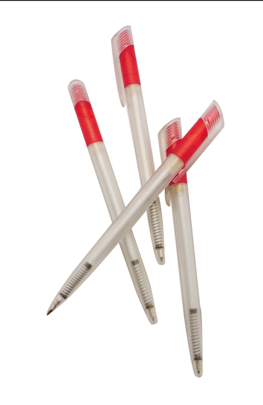 2000 X BALLPEN FROSTY ASSTD RED/CLEAR