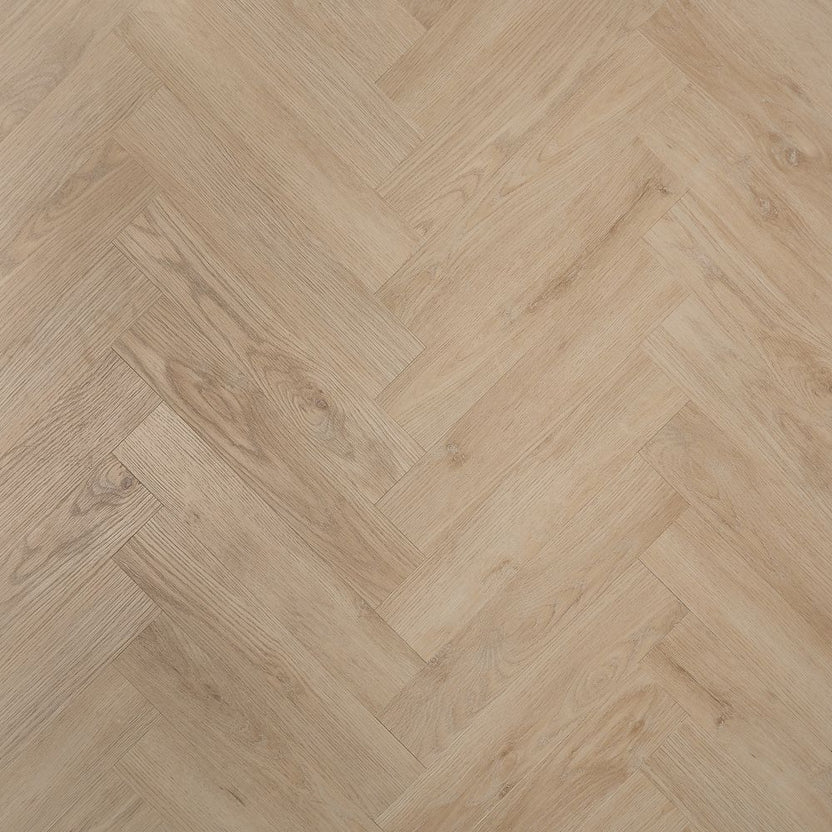 60 PACKS (136.62M2) EXPLORA COMMERCIAL GLUEDOWN HERRINGBONE LVT DUSTY BEIGE OAK - RRP £4,500