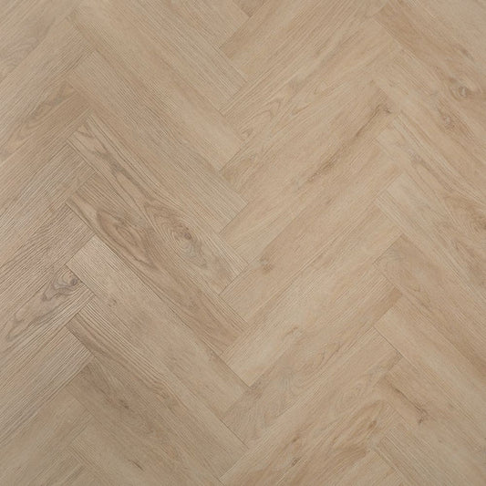 60 PACKS (136.62M2) EXPLORA COMMERCIAL GLUEDOWN HERRINGBONE LVT DUSTY BEIGE OAK - RRP £4,500