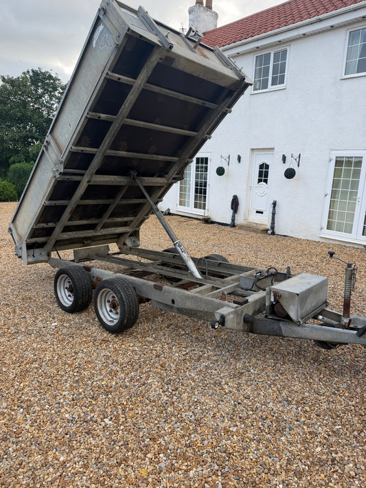 GRAHAM EDWARDS TWIN AXLE TIPPING TRAILER – REMOTE TIP – DROP SIDES