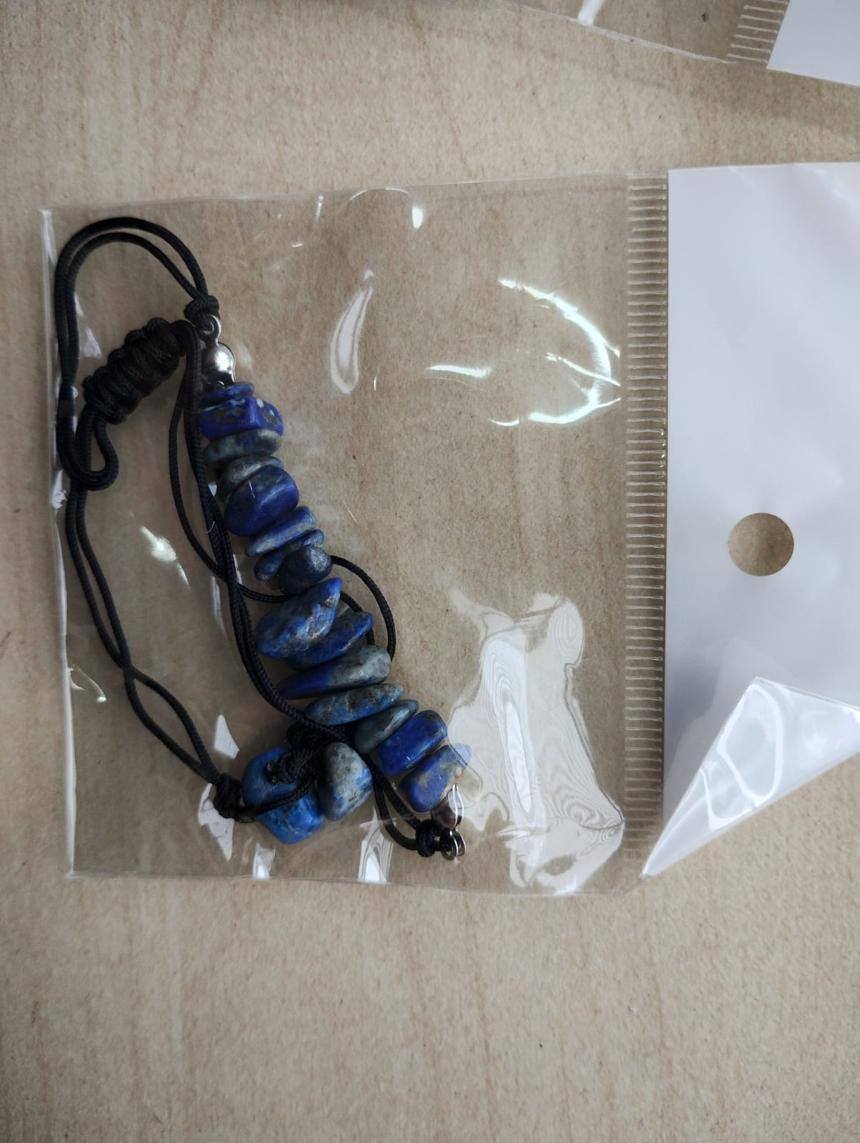 LAPIS CRYSTAL CHIP ADJUSTABLE COTTON BRACELET JOB LOT OF 19 - BRAND NEW