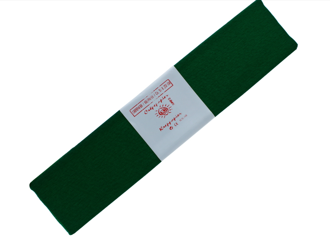 200 X CREPE PAPER DARK GREEN-50X250CM