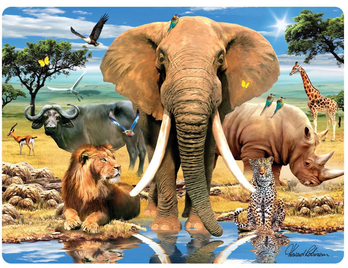THE BIG 5 - 3D EFFECT POSTCARDS X 20 UNITS