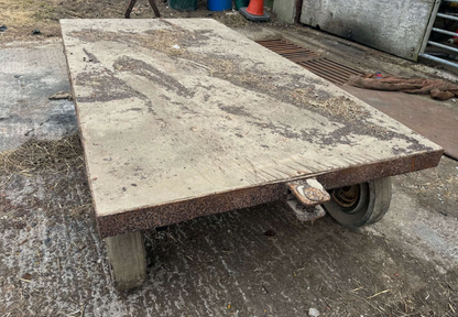 8FT X 4FT TOWABLE 4-WHEEL DOLLY TROLLEY – ANTIQUE / RESTORATION