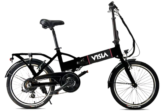 6 X ELECTRIC FOLDING E-BIKE RD LEGAL 15.5MP VISLA 20 INCHES BLACK JOB LOT