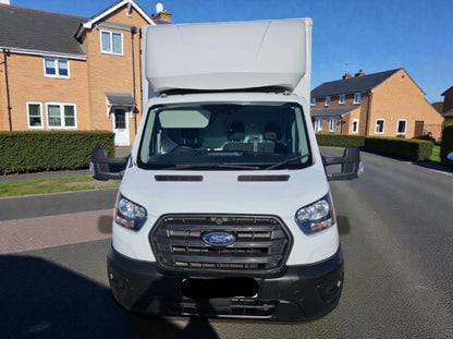 **(ONLY 94K MILEAGE)** 2023 FORD TRANSIT 350 LEADER ECOBLUE MANUAL DIESEL LWB CHASSIS CAB WHITE