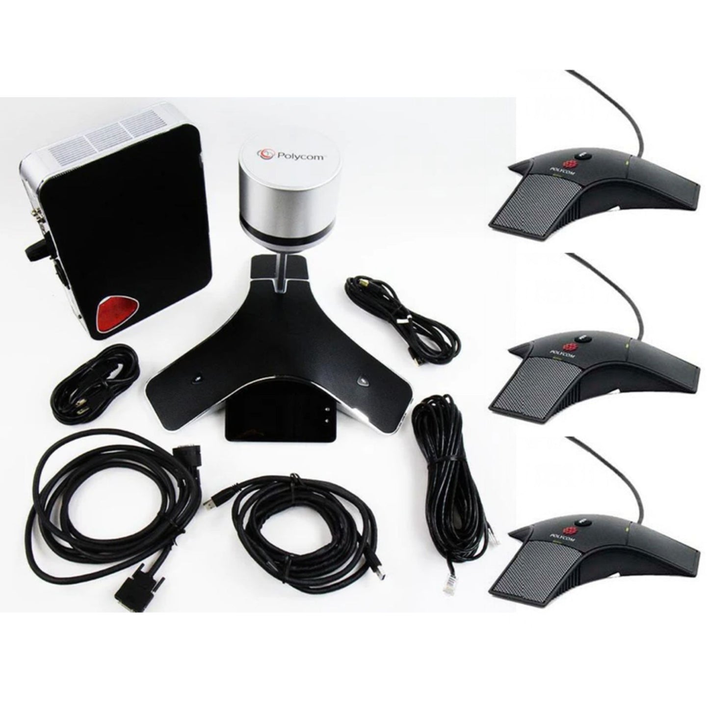 POLYCOM UNIFIED 360 PANORAMIC VIDEO CONFERENCE STATION SYSTEM + 3PCS POLYCOM HDX MIC RRP £4800