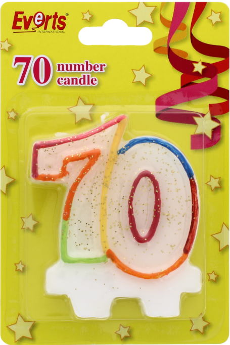 300 X BIRTHDAY CANDLE AGE 70TH