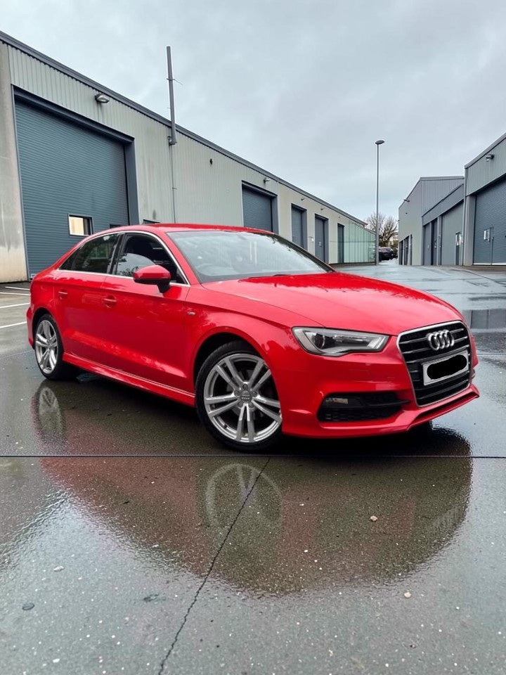 2015 AUDI A3 S LINE TDI 1968CC MANUAL DIESEL SALOON IN BRIGHT RED >>--NO VAT ON HAMMER--<<