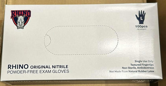 960 BOXES OF RHINO BLUE NITRILE XL GLOVES PACKS OF 100 EXP 02/26