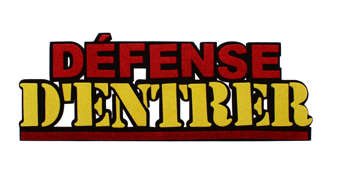 384 X 3D 12" 'DEFENSE D'ENTRER' FOAM SIGN