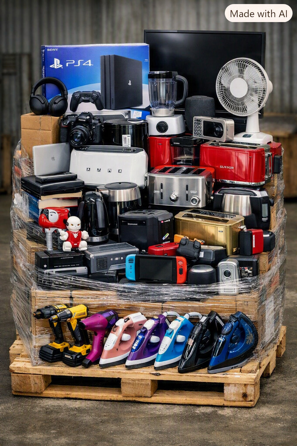 150+ CUSTOMER RETURNS LOT: AUDIO, SMART HOME SECURITY, TOASTERS & TOYS (JBL, DENON, MAKITA)