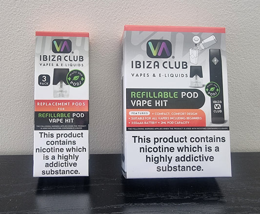 IBIZA CLUB VAPE KITS X 50 PLUS REFILLS X 50