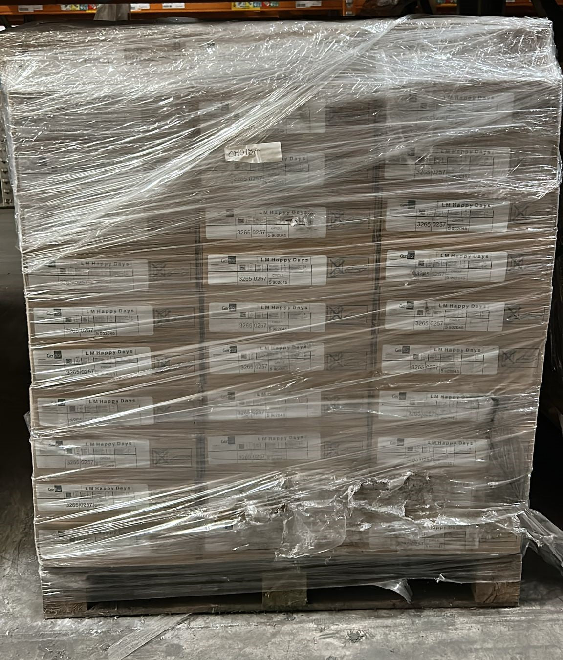 585 PACKS (1 PALLET) VINYL FLOOR TILES 30.5 X 30.5CM - HAPPY DAYS CIRCLE - ADHESIVE BACKED