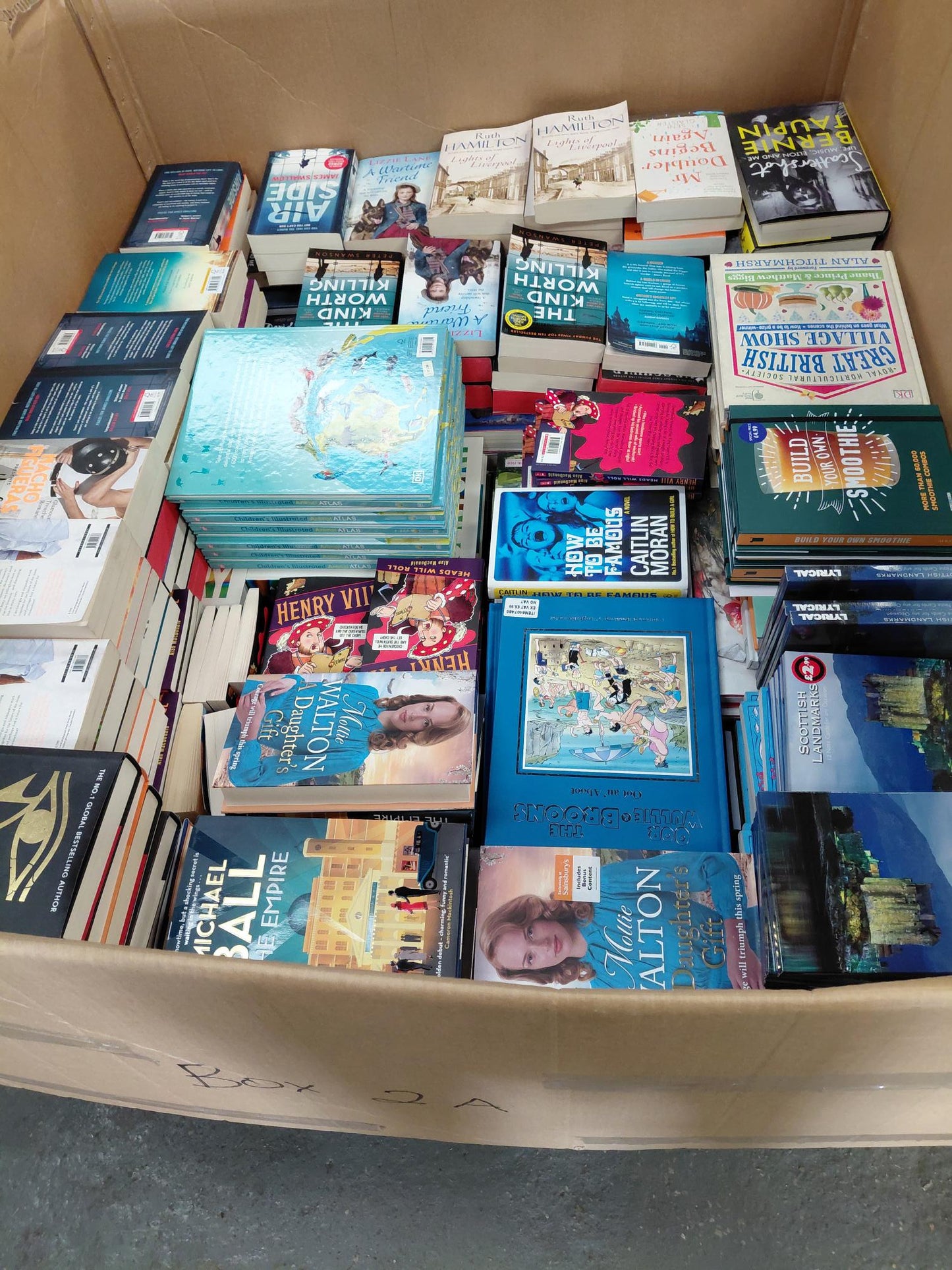 EACH PALLET CONSISTS OF CHILDRENS/NOVELS/COOKERY/EDUCATIONAL AND OTHER TITLES.