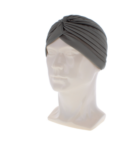 24 X WOMEN SOFT HAIR TURBAN HEAD WRAP GREY