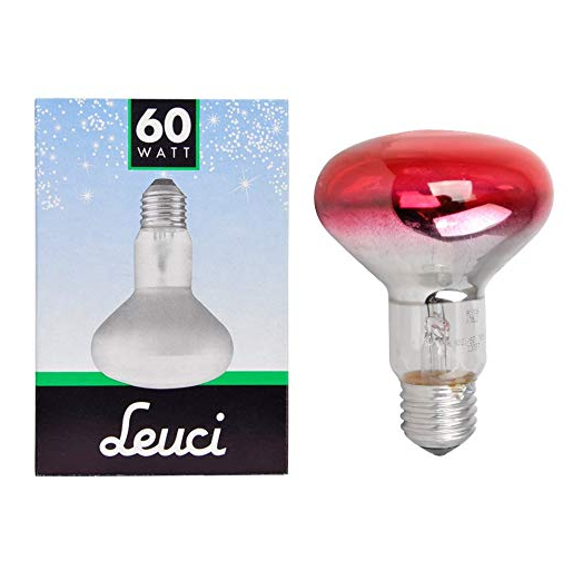 250 X LEUCI-REFLECTOR SPOT BULB 60W R80 E27-RED