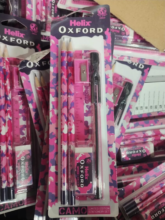 100X HELIX OXFORD CAMO PINK STATIONERY SETS – LIMITED EDITION – BRAND NEW