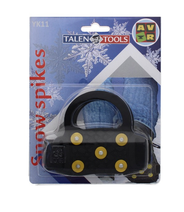 100 X 5 STUD SNOW SPIKES 1 PAIR -VELCRO STRAPS