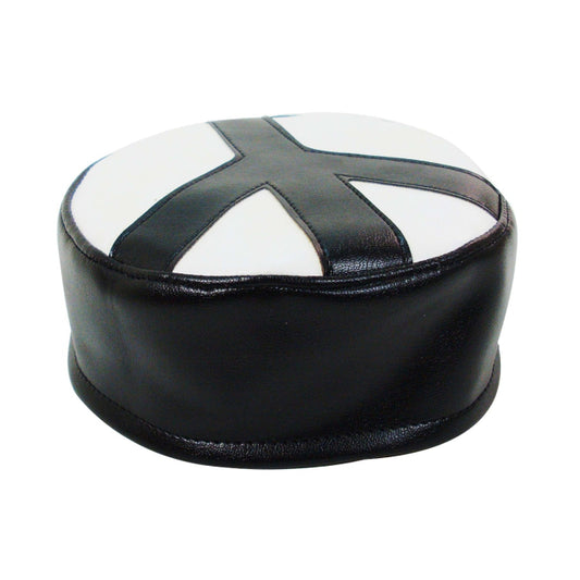 72 X BLACK & WHITE PEACE SYMBOL HAT