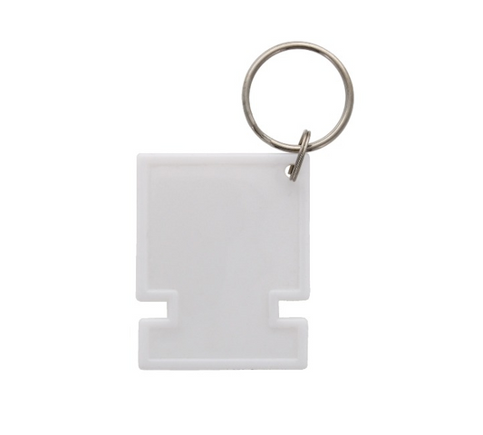 1000 X COMPUTER SHAPED KEYCHAIN-WHITE