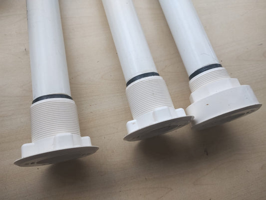 SWIMMING POOL HOUSING FOR POOL LIGHTS SET OF 3 - NEW NEVER USED DIA 100MM X 350MM LONG