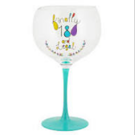 96 X NEW JUST SAYING GIN GLASS 18TH