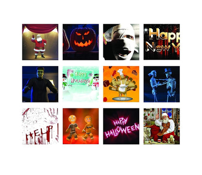 NEW TOTAL HOMEFX SERIES - PROJECTER FOR ANY OCCASSIONS COMES WITH PRE-LOADED SEASONAL VIDEOS
