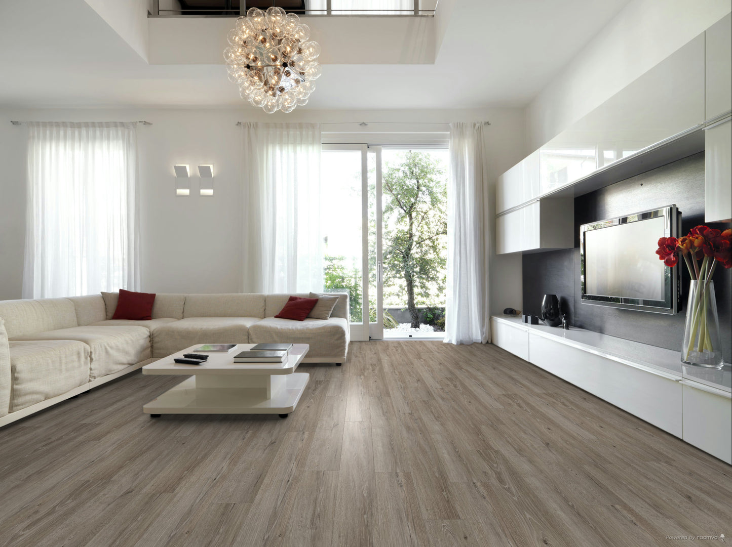 52 X PACKS (129M2) EGGER GREIGE OAK LAMINATE FLOORING 2.49M2/PACK RRP £2,300