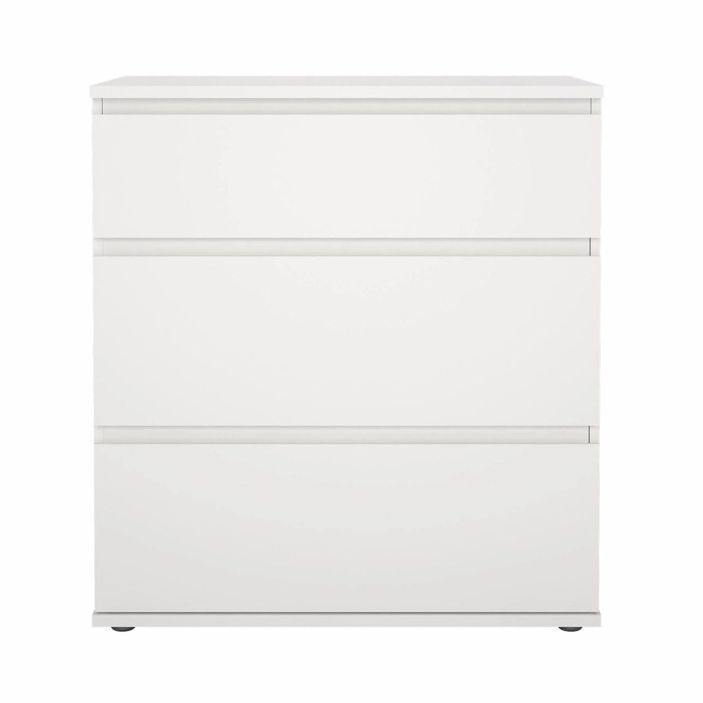 30 X NOVA MATT WHITE 3 DRAWER CHEST OF DRAWERS (H)835MM (W)768MM (D)400MM