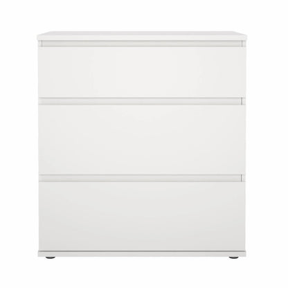 30 X NOVA MATT WHITE 3 DRAWER CHEST OF DRAWERS (H)835MM (W)768MM (D)400MM