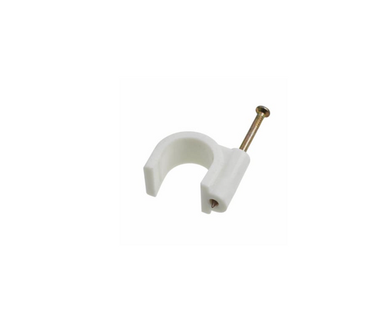 400 X TOWER CABLE CLIP 4MM WHITE