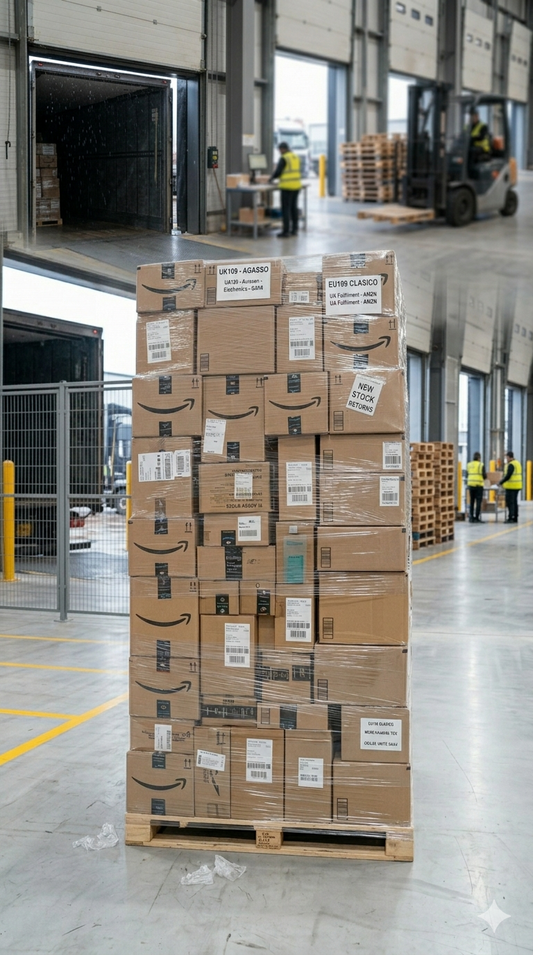 PALLET OF AMAZON MERCHANDISE MAINLY NEW STOCK MIXED WITH CUSTOMER RETURNS CHOSEN AT RANDOM