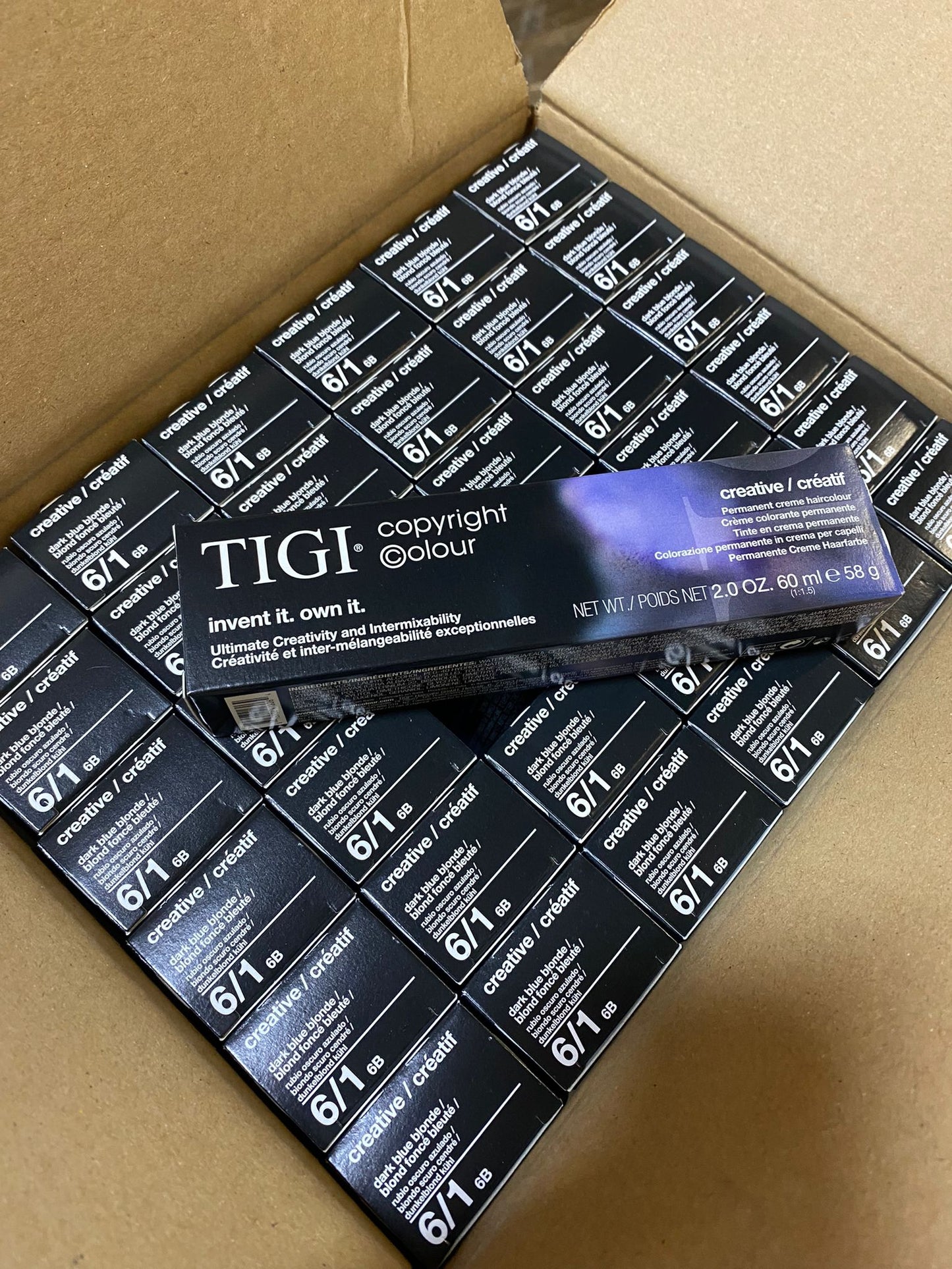 432 X MIX OF SHADES OF TIGI HAIR DYE 60ML, NO EXPIRY - GREAT FOR RESALE