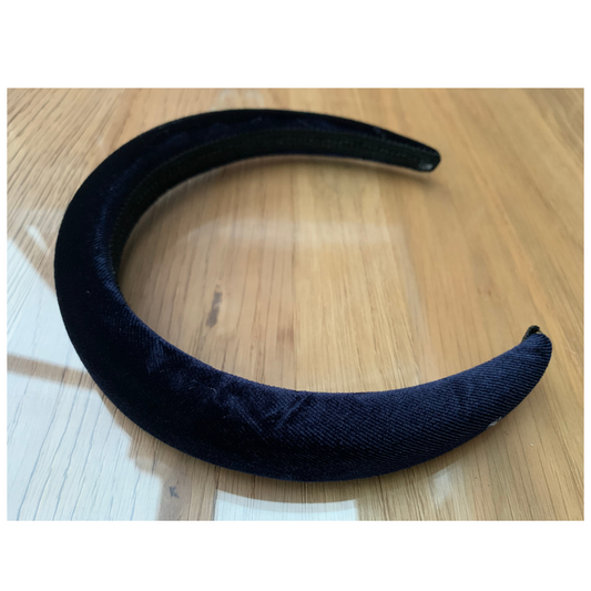 260 X BLACK 2.5CM WIDE PADDED VELVET HEADBANDS - 2CM PADDING - RRP £2275