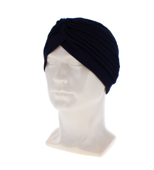 24 X WOMEN SOFT HAIR TURBAN NAVY BLUE