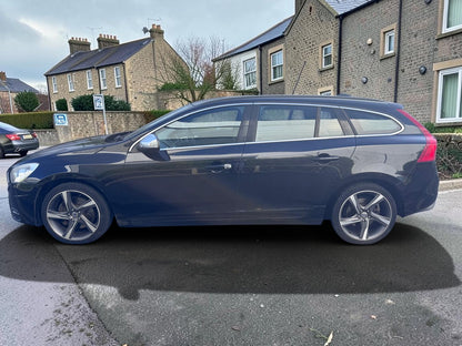 2011 VOLVO V60 R-DESIGN D5 AUTO 2400CC DIESEL BLACK ESTATE >>--NO VAT ON HAMMER--<<