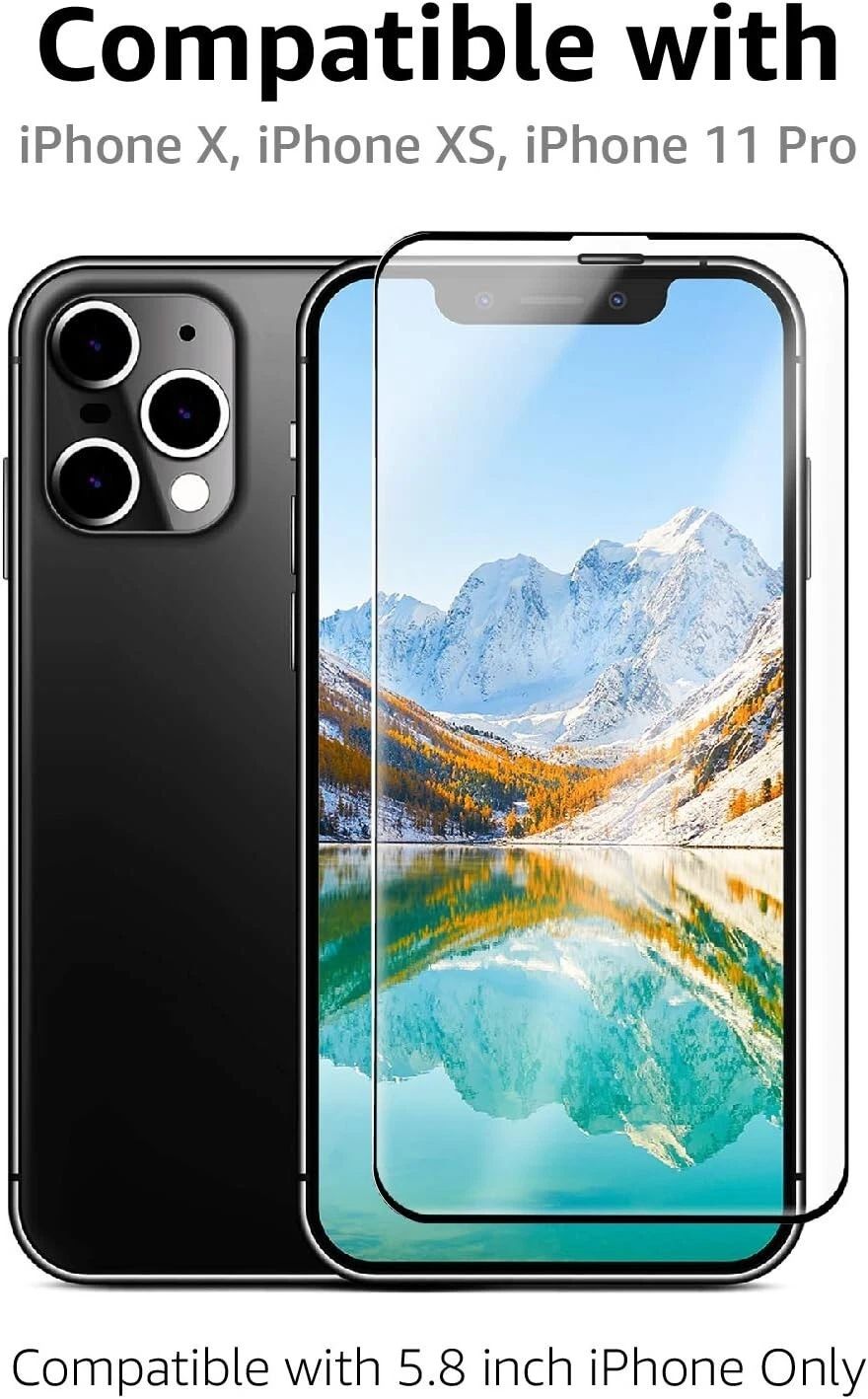BRAND NEW 12 X AMAZON BASICS GLASS SCREEN PROTECTOR IPHONE XS MAX AND IPHONE 11 PRO MAX 2-PACK