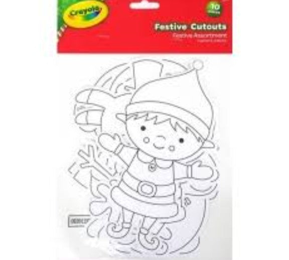 480 X NEW CRAYOLA PAPER SHAPED COLOUR Y.O XMAS 10PCS