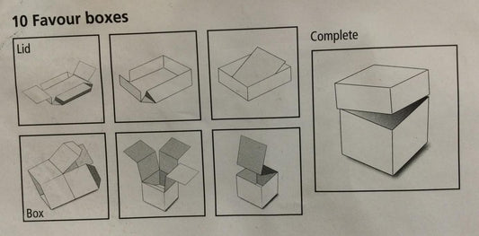 24 PACKS OF 10 WHITE FAVOR BOXES – ELEGANT AND EASY-TO-ASSEMBLE PARTY SUPPLIES