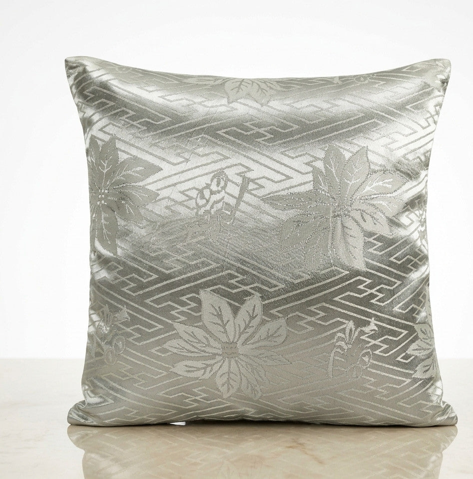X140 CUSHION COVERS SILVER EMBOSSED - MEASURES 16X16" / 40X40 CM - QUALITY FABRIC