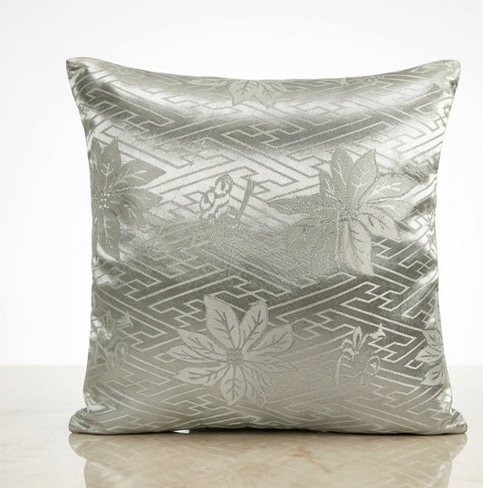 X140 CUSHION COVERS SILVER EMBOSSED - MEASURES 16X16" / 40X40 CM - QUALITY FABRIC