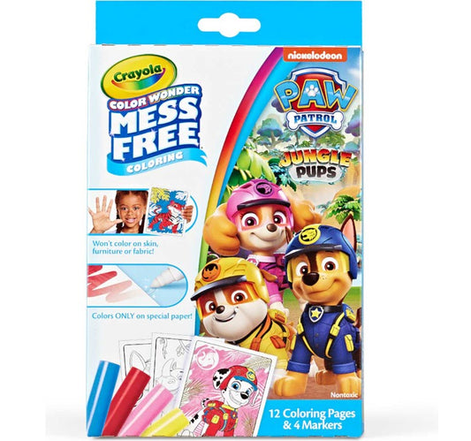 54 X NEW CRAYOLA COLOR WONDER PAW PATROL MINI BOX SET